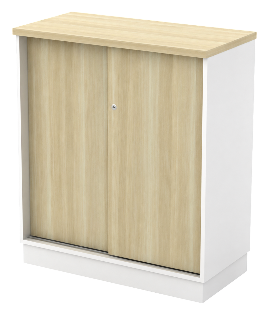 B-YS9-WHBA Sliding Door Low Cabinet - Size : 80W x 40D x 91H (cm)