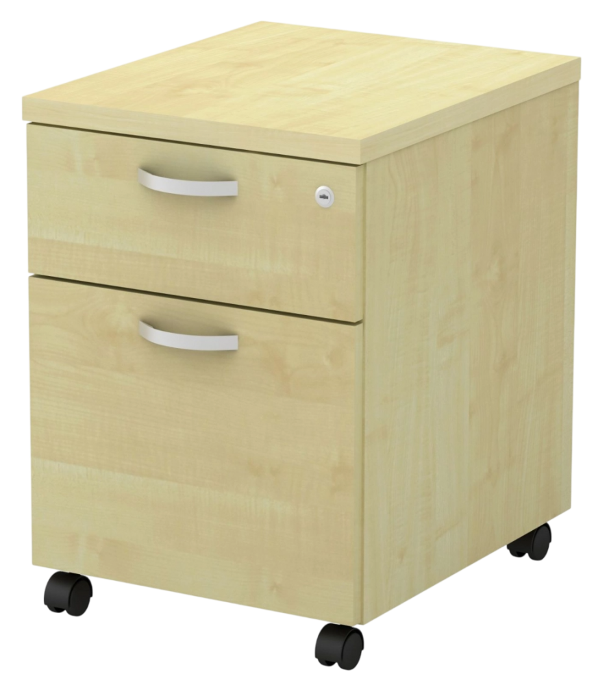 Q-YM2-MP Mobile Pedestal 1 Drawer And 1 Filing (1D1F) - Size : 40W X 48D X 56H (cm)