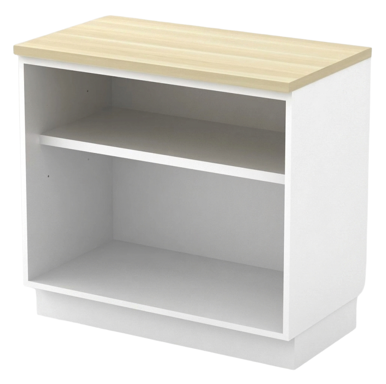 B-YO875-WHBA Open Shelf Low Cabinet - Size : 80W X 45D X 75H (cm)