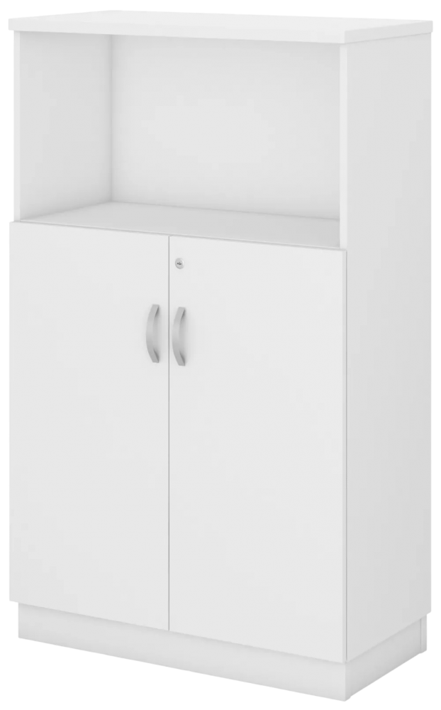 Q-YOD13-WH Semi Swinging Door Medium Cabinet - Size : 80W x 40D x 131H (cm)