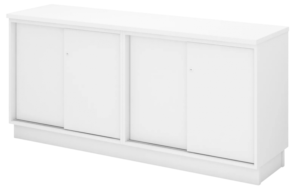 Q-YSS7160-WH Combination Low Cabinet (Dual Sliding Door) - Size : 160W X 45D X 75H (cm)