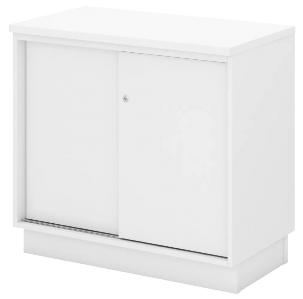 Q-YS875-WH Sliding Door Low Cabinet - Size : 80W x 45D x 75H (cm)