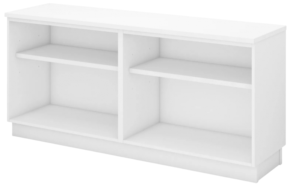 Q-YOO7160-WH Combination Low Cabinet (Dual Open Shelf) - Size : 160W X 45D X 75H (cm)