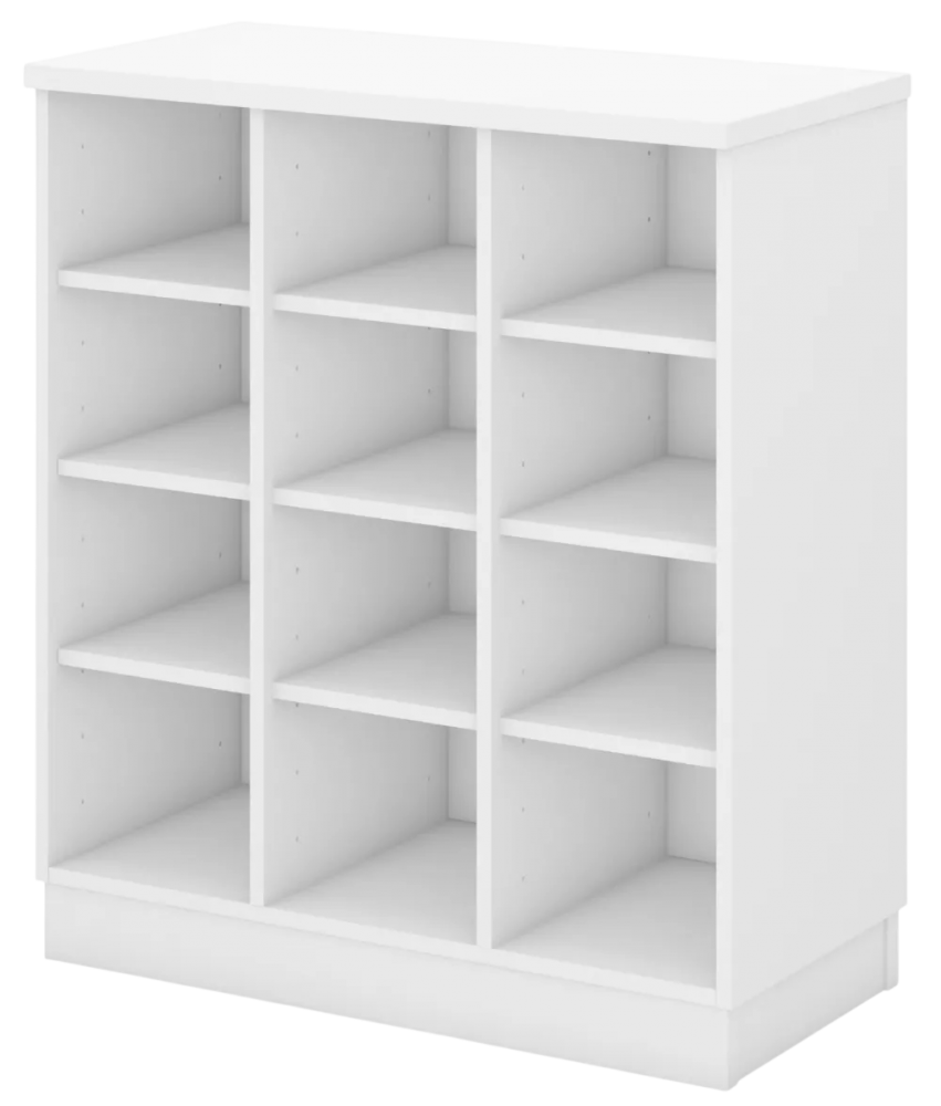 Q-YP9-WH Pigeon 12 Holes Low Cabinet - Size : 80W X 40D X 91H (cm)