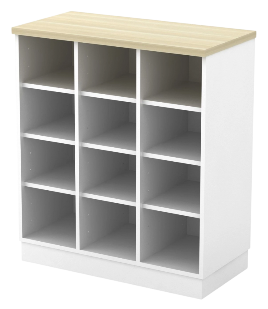 B-YP9-WHBA Pigeon 12 Holes Low Cabinet - Size : 80W X 40D X 91H (cm)