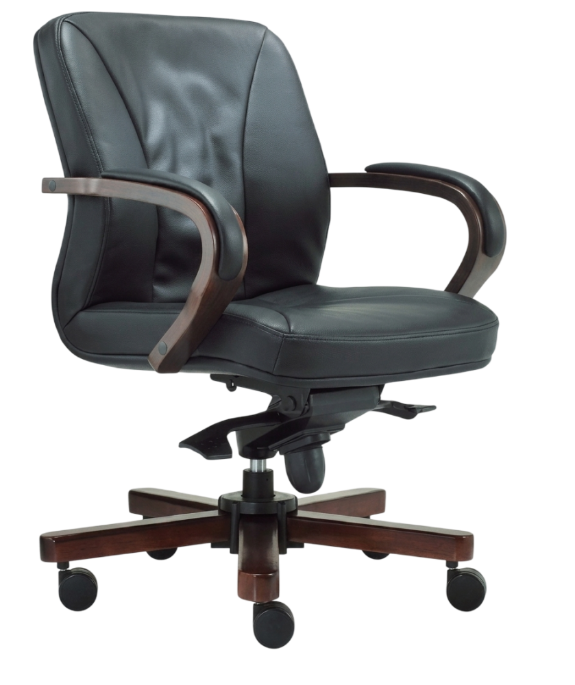 E-2163H Fortune Series Lowback Leather Chair