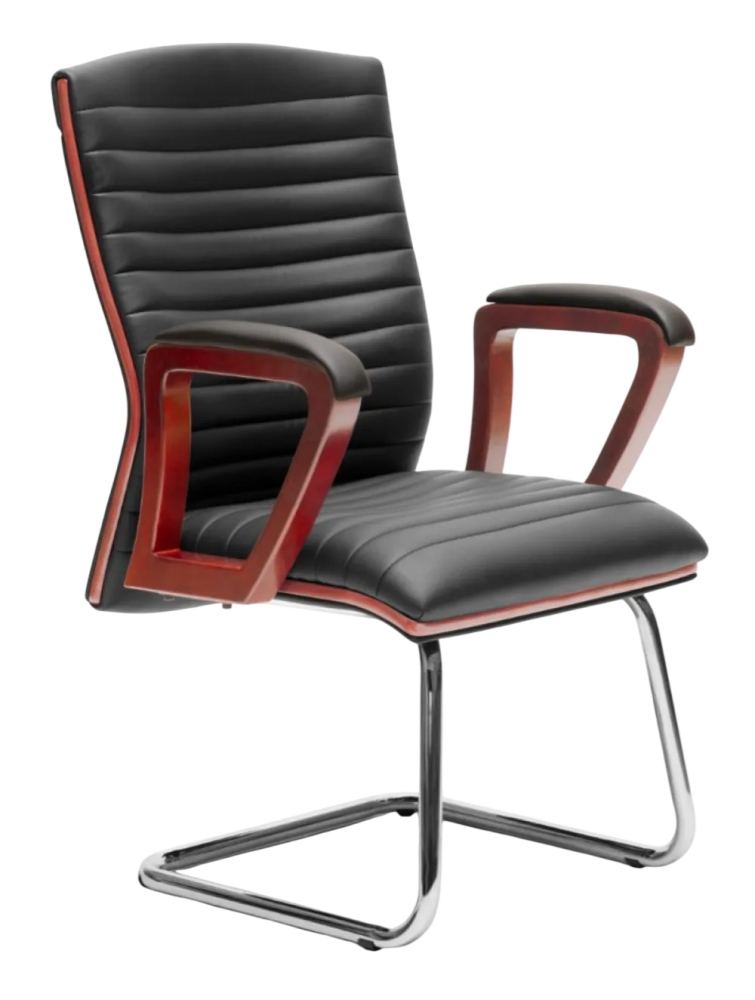 E-2334S Gently Series Visitor Leather Chair