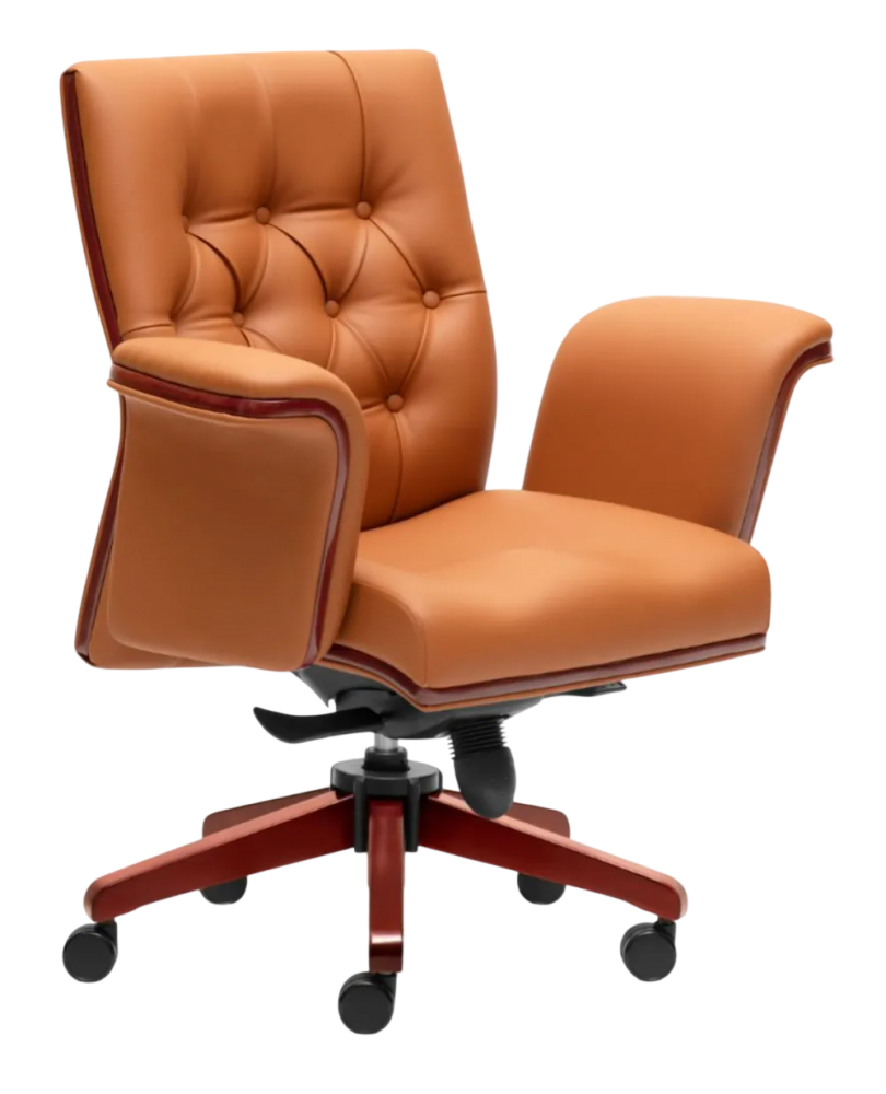 E-2187H Grand Series Lowback Leather Chair