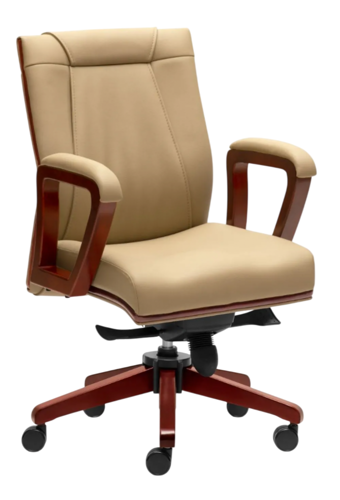 E-2293H Free Series Lowback Leather Chair