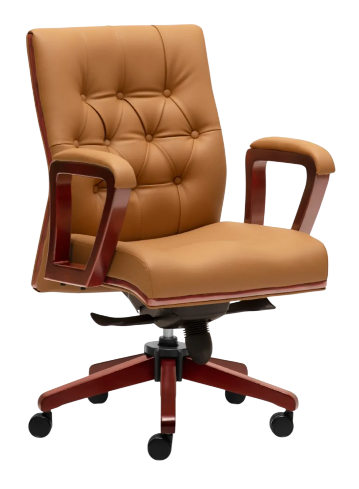 E-2326H Duty Series Lowback Leather Chair