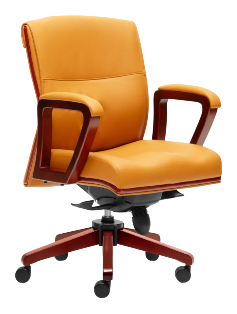 E-2373H Elite Series Lowback Leather Chair
