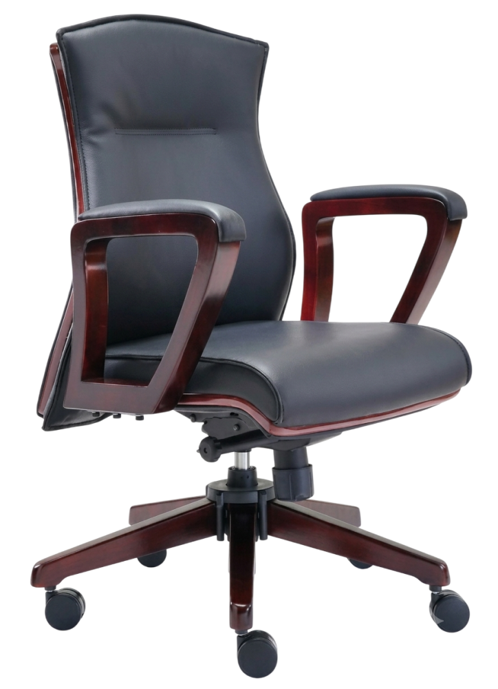E-2363H Amity Series Lowback Leather Chair