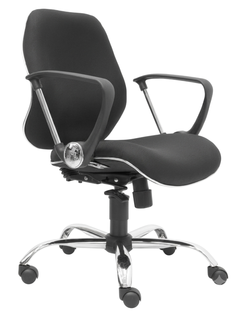 E-2893H Wave Series Lowback Fabric Chair
