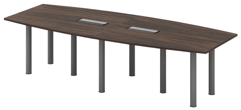 QBC-30-DGAC Boat Shape Conference Table - Size : 300W x 120/90D x 75H (cm)