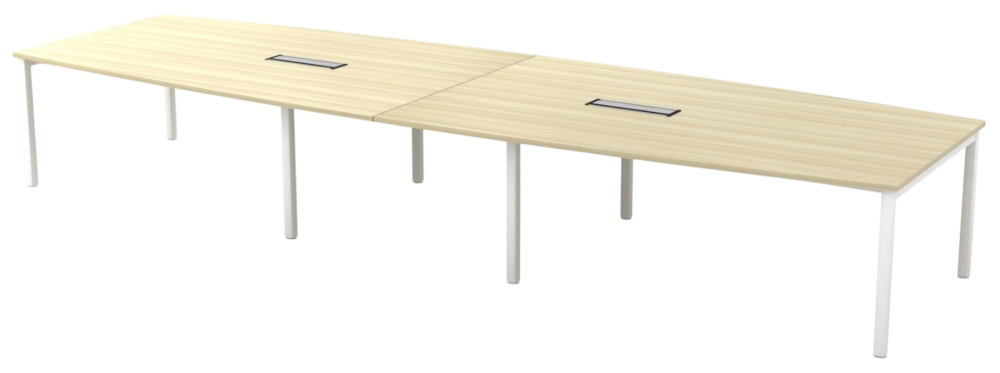 SBB-48-WHBA Skywalk Series Boat Shape Conference Table - Size : 480W x 150/120D x 75H (cm)