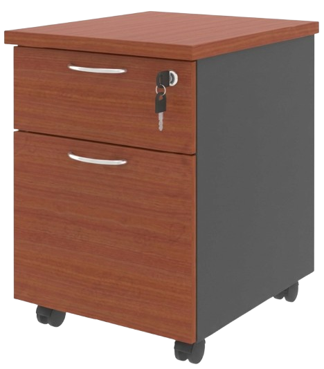 GM2 Mobile Pedestal 1-Drawer And 1-Filing (1D1F) - Size : 40W x 48D x 56H (cm)