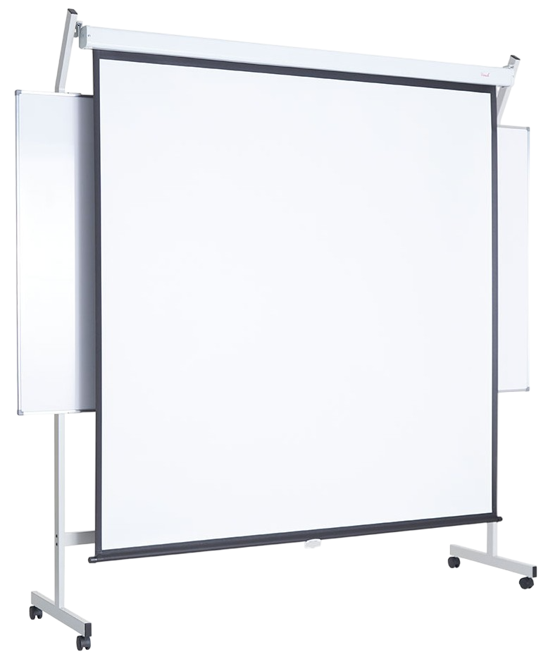 PW-46 Pro-White Projector Screen + Magnetic Whiteboard - Size : 194L x 62D x 236H (cm)