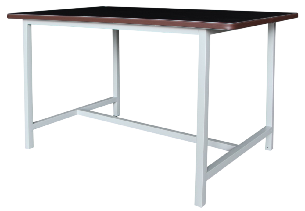 S104/B 5FT Utility Table Black Linoleum Top - Size : 152W x 76D x 76H (cm)
