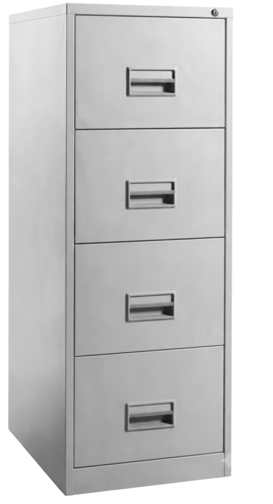 S106/AB-LG 4 Drawers Steel Filing Cabinet (Ball Bearing) - Size : 46W x 62D x 132H (cm)