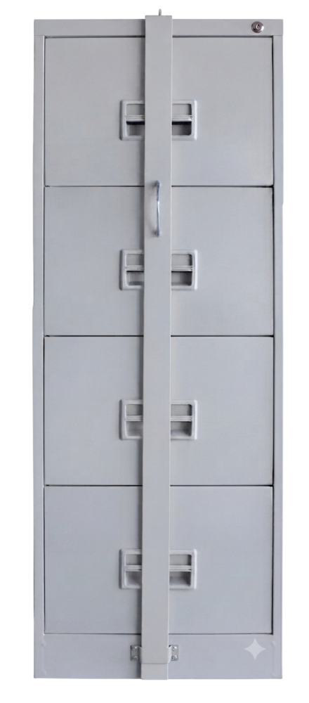 S106/ABLB-LG 4 Drawers Steel Filing Cabinet (Ball Bearing Slide) With Locking Bar - Size : 46W x 62D x 132H (cm)