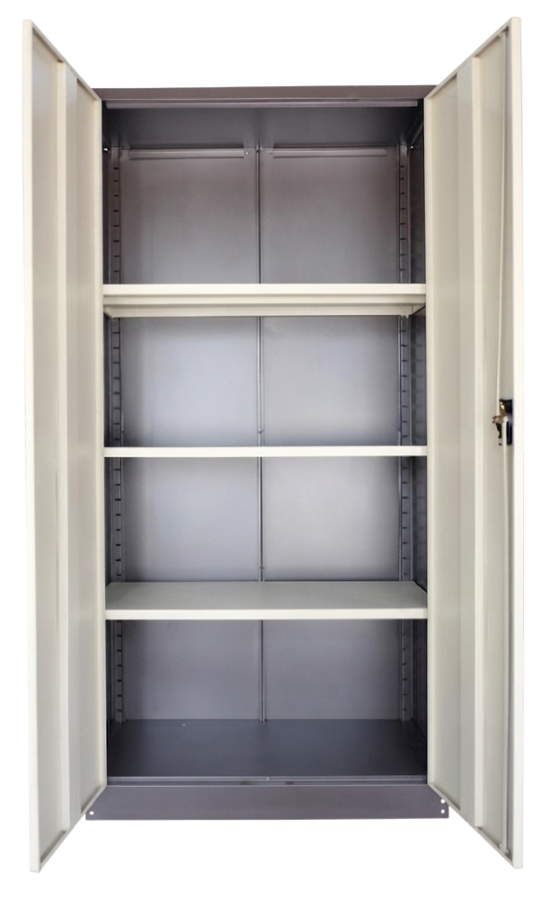 S118-2T Full Height Steel Cupboard With Steel Swinging Door - Size : 91W x 45D x 182H (cm)