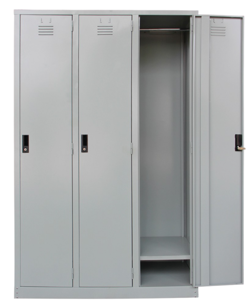 S140/A-LG 3 Compartment Steel Locker - Size : 91W x 38D x 182H (cm)